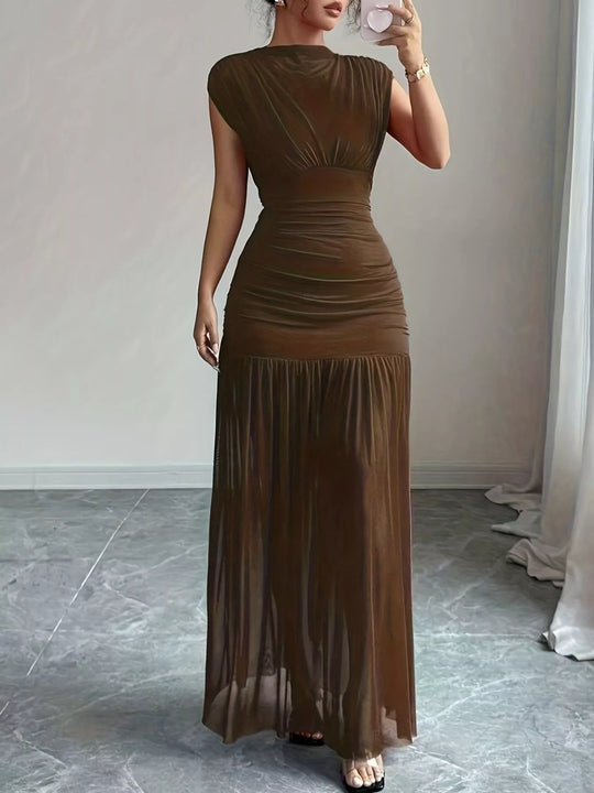 Salome — Ruched Bodycon Maxi Dress