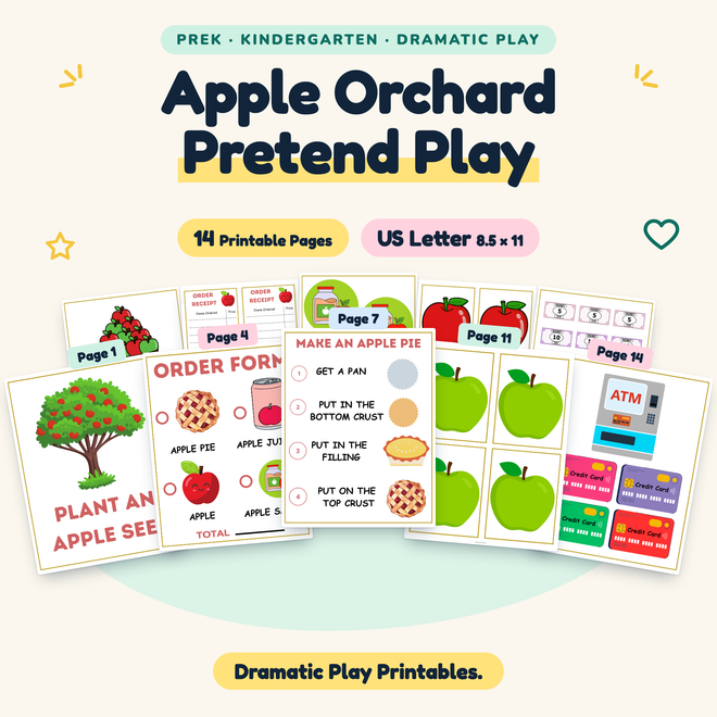 Apple Orchard Pretend Play — Dramatic Play Printables, PreK–K — cover