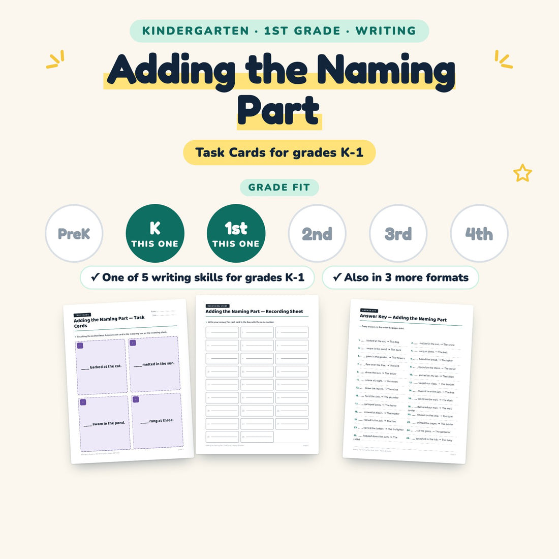 Adding the Naming Part: skill and grade fit