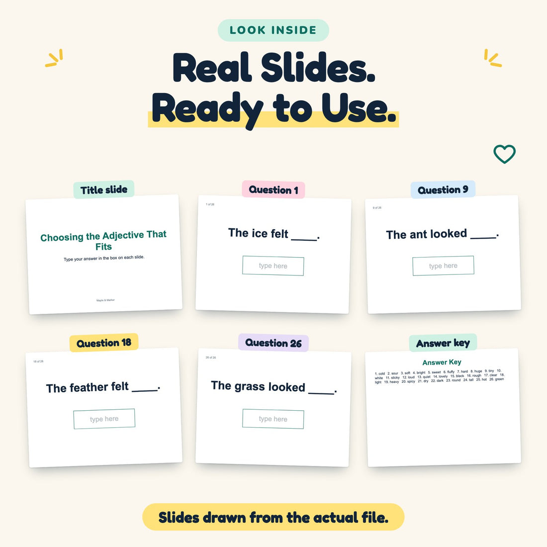 Choosing the Adjective That Fits digital deck: look inside