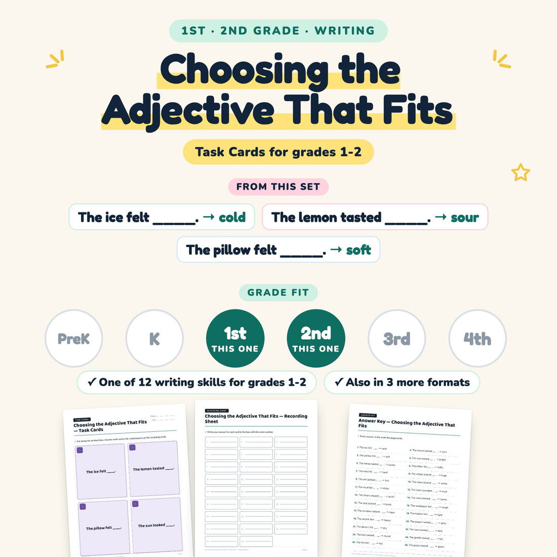 Choosing the Adjective That Fits: skill and grade fit