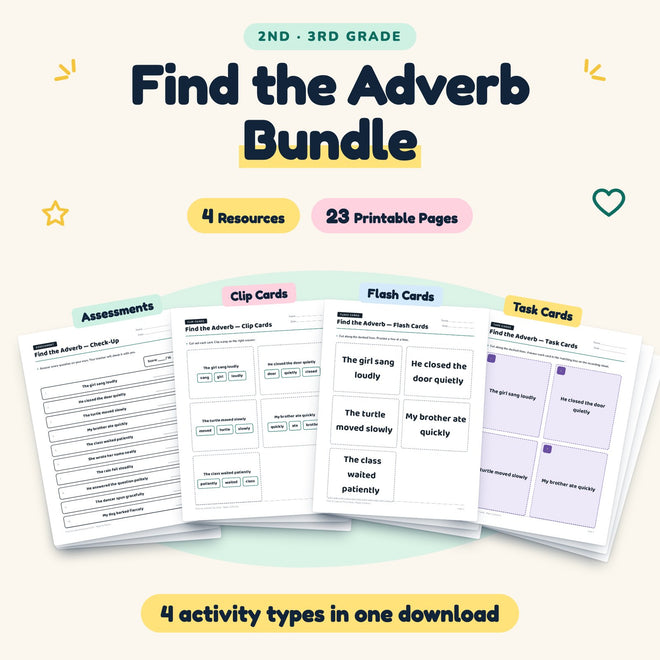 23 Page Find the Adverb Bundle — cover