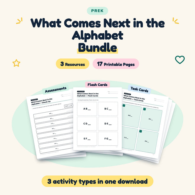 17 Page What Comes Next in the Alphabet Bundle — cover