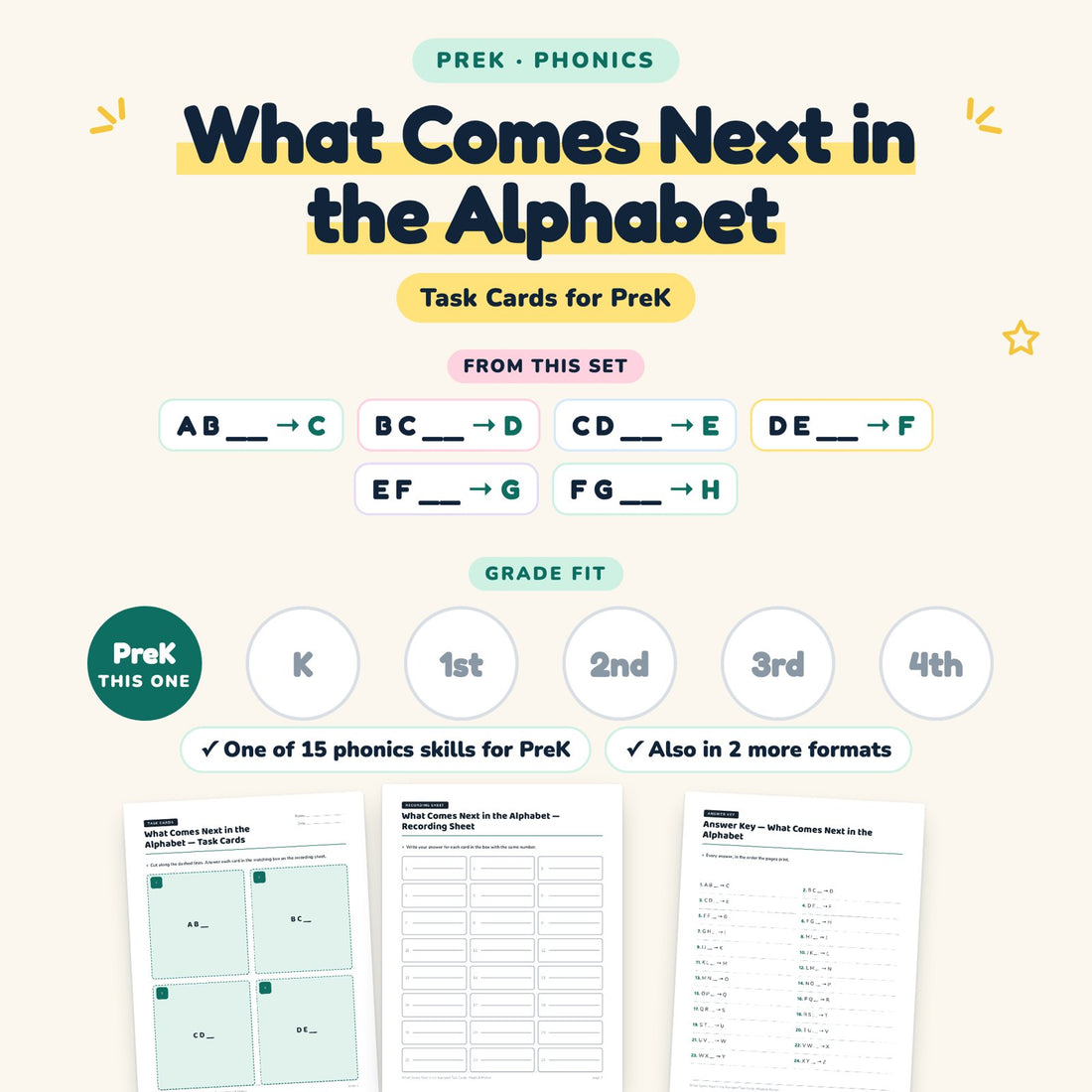 What Comes Next in the Alphabet: skill and grade fit