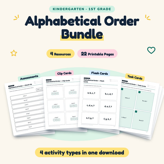 22 Page Alphabetical Order Bundle — cover