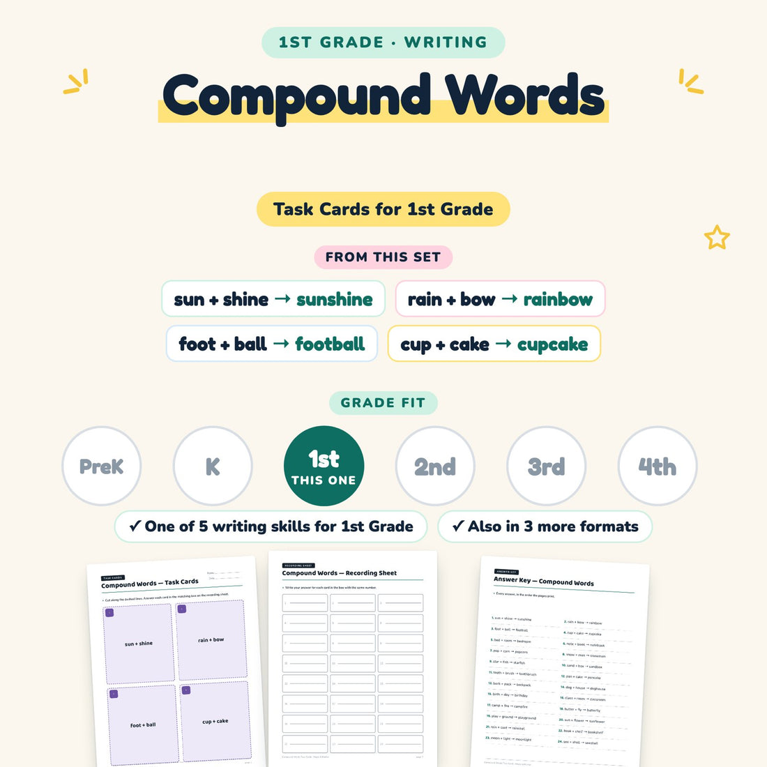 Compound Words: skill and grade fit