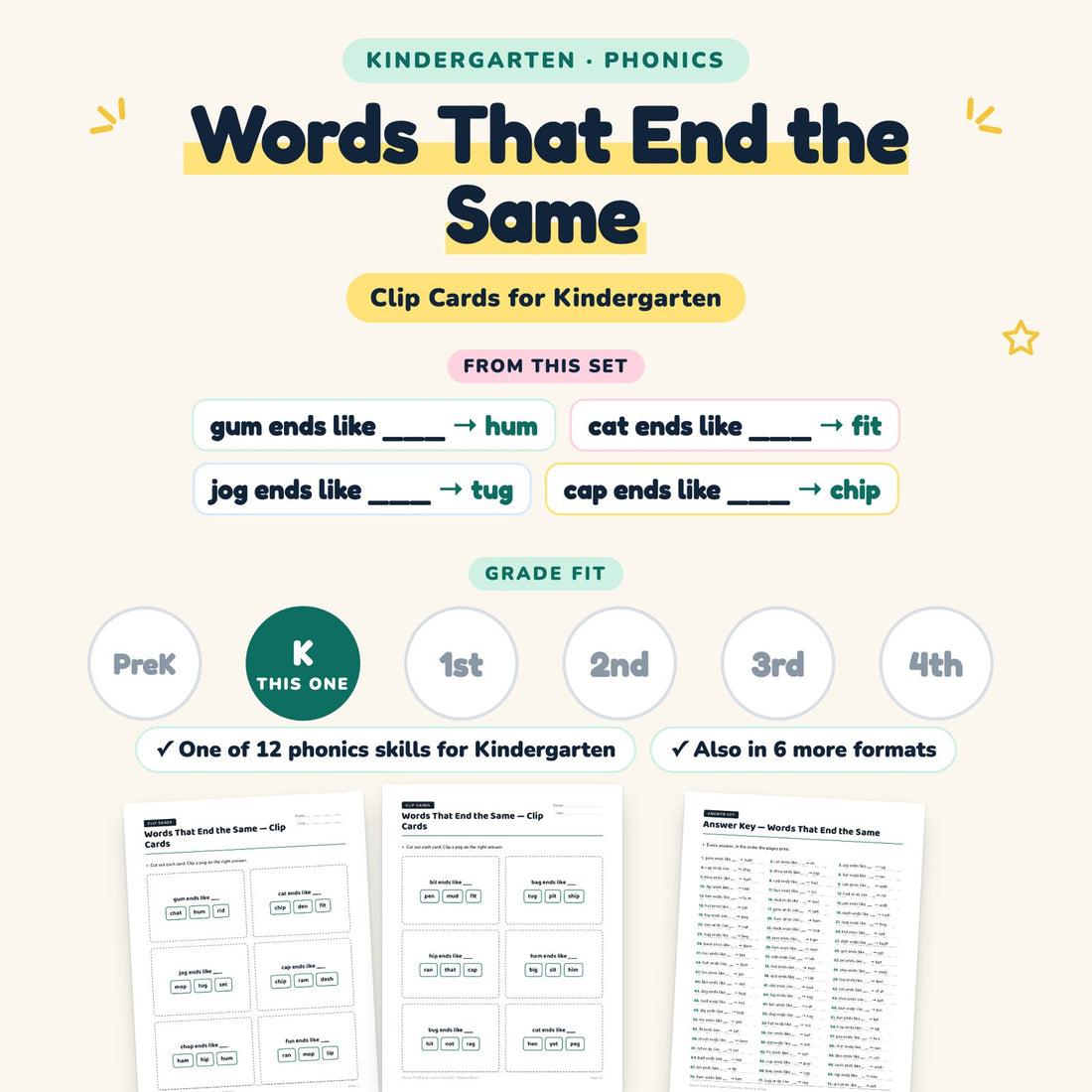 Words That End the Same: skill and grade fit