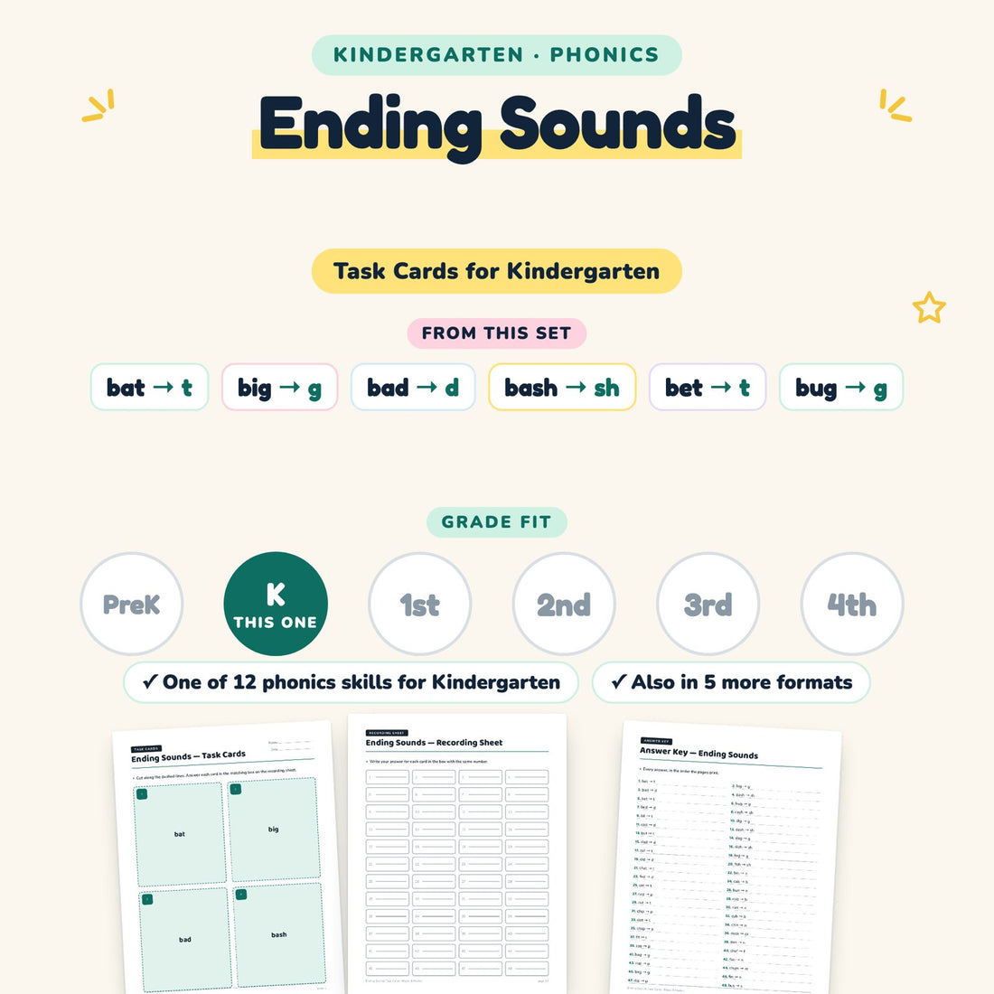Ending Sounds: skill and grade fit