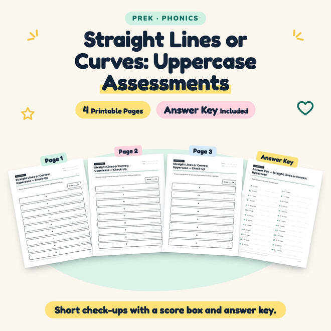 4 Straight Lines or Curves: Uppercase Assessments — cover