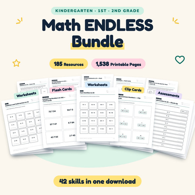Math ENDLESS BUNDLE | 1st Grade (1,538 Pages) — cover