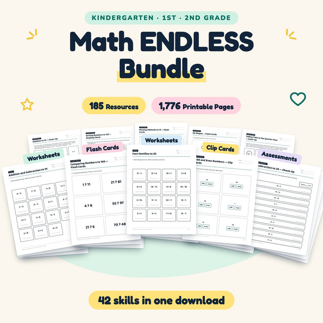 Math ENDLESS BUNDLE | 1st Grade (1,538 Pages) — cover
