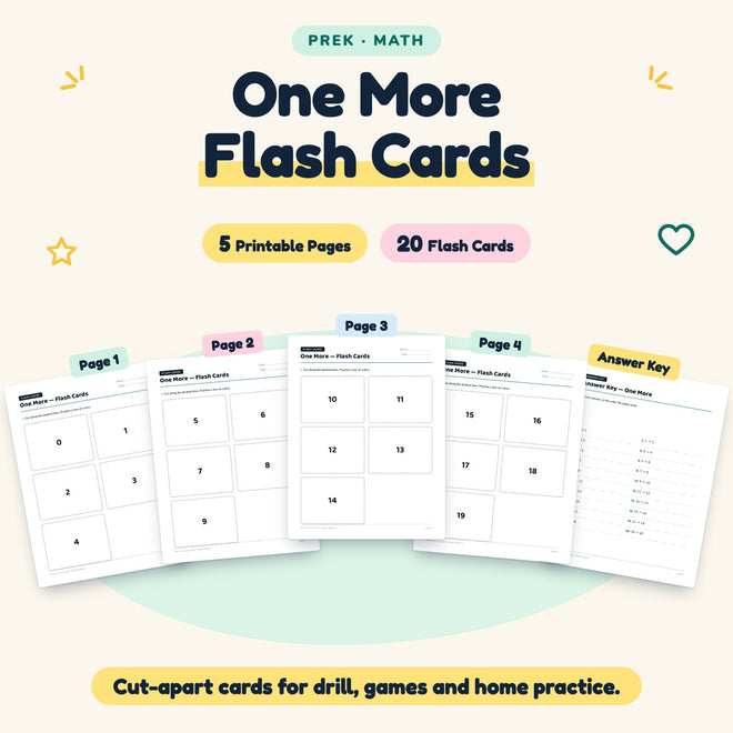 20 One More Flash Cards — cover