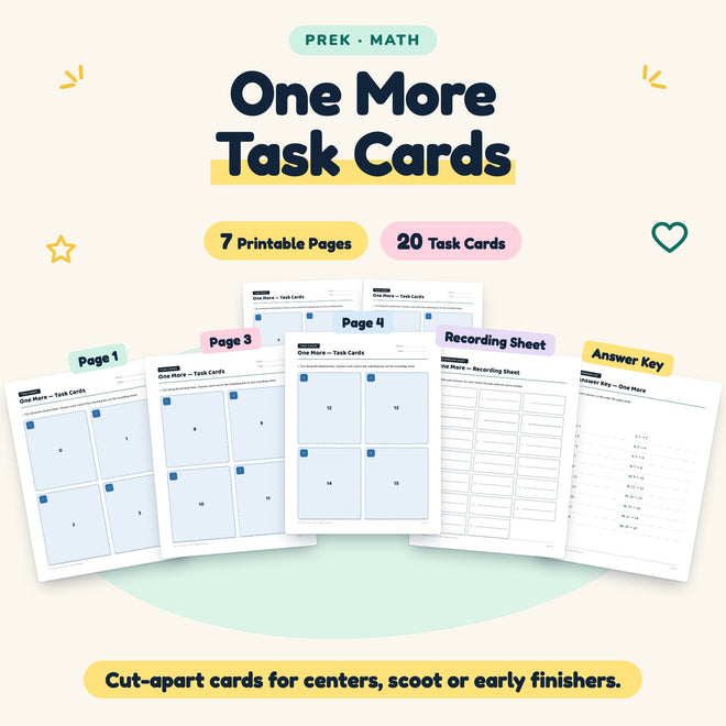 20 One More Task Cards — cover