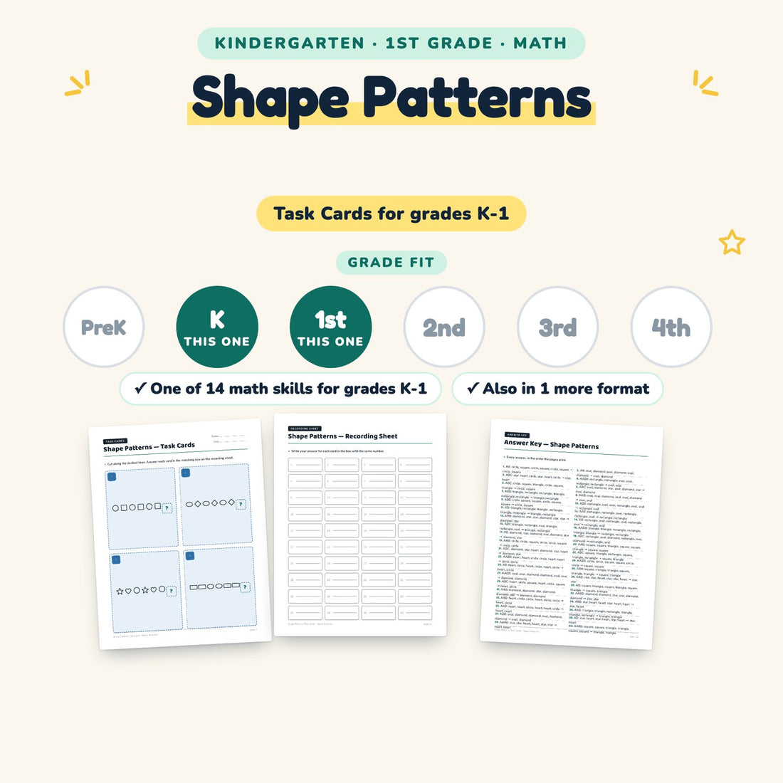 Shape Patterns: skill and grade fit