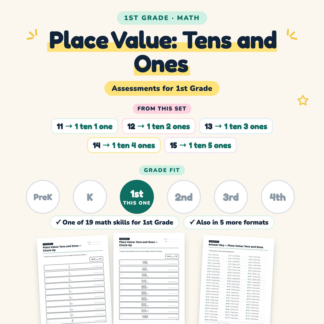 Place Value: Tens and Ones: skill and grade fit