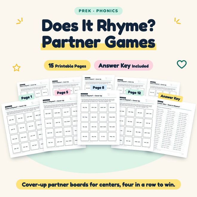 15 Does It Rhyme? Partner Games — cover