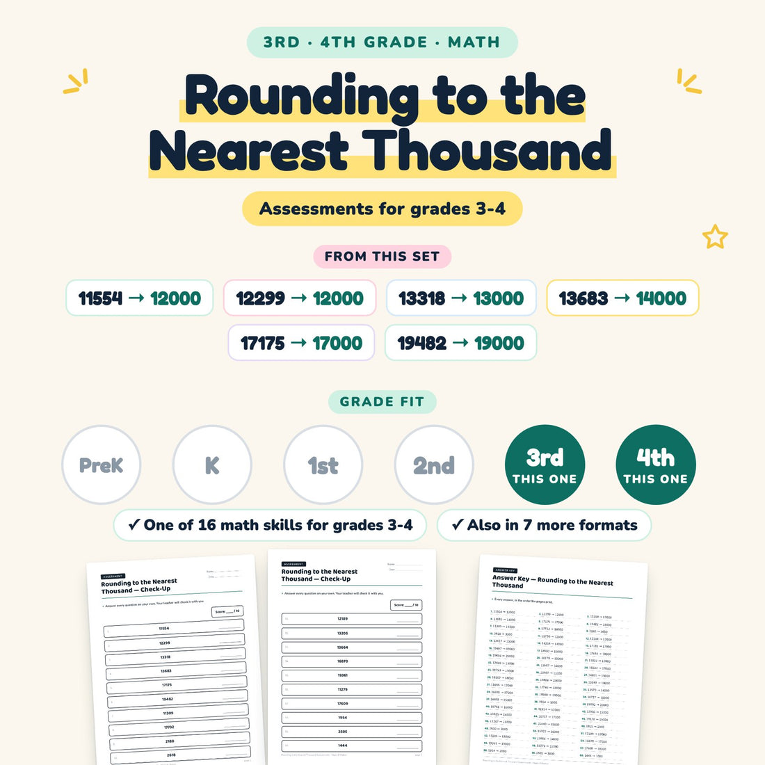 Rounding to the Nearest Thousand: skill and grade fit