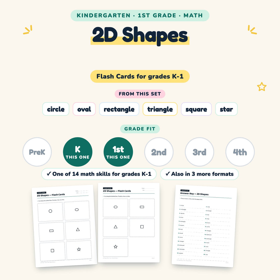 2D Shapes: skill and grade fit