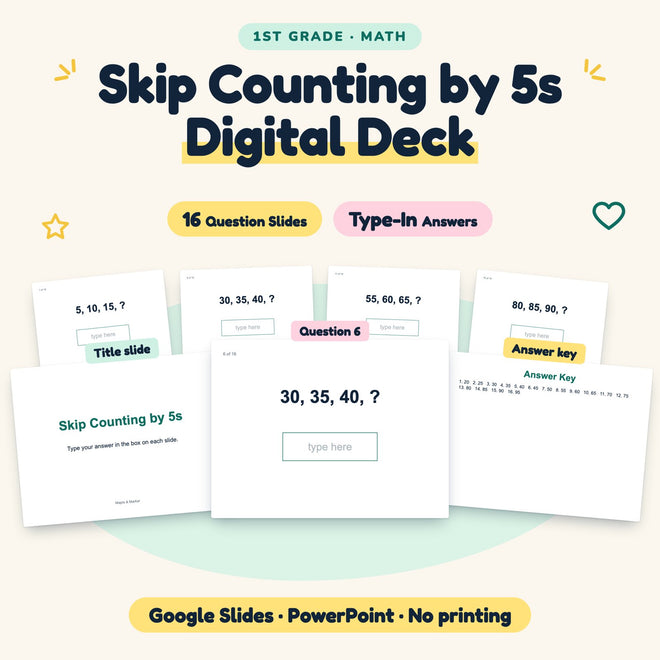 16 Question Skip Counting by 5s Digital Deck — cover