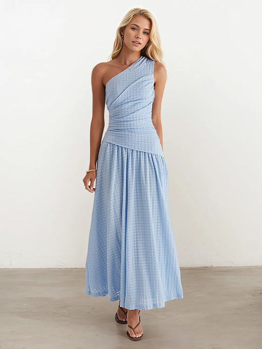 Ariane — Textured Single Shoulder Dress