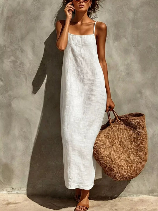 Violetta — Sleeveless Linen Casual Maxi Dress