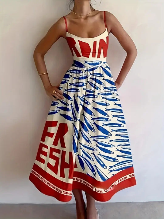 Yvonne — Spaghetti Strap Midi Dress