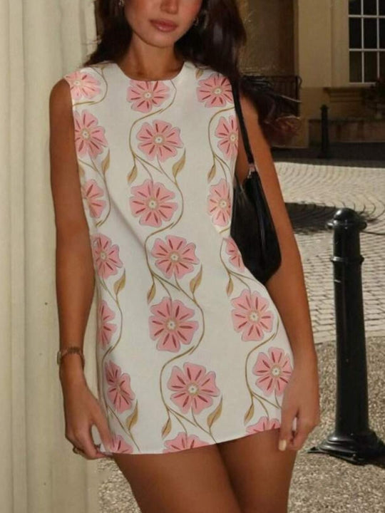 Willa — Floral Pattern Sleeveless Mini Dress