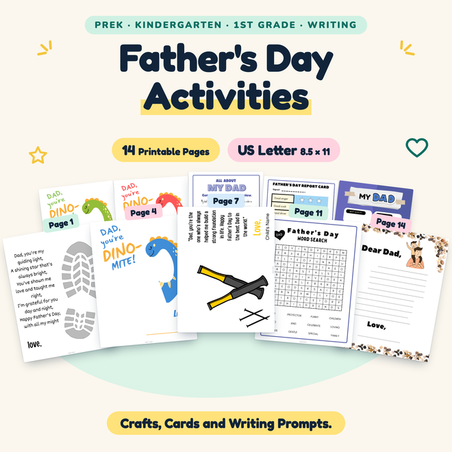 Father's Day Activities — Crafts, Cards and Writing Prompts, PreK–1 — cover