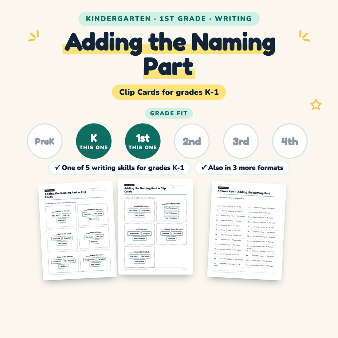 Adding the Naming Part: skill and grade fit