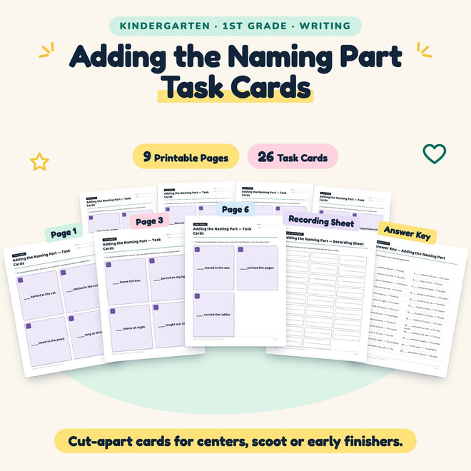 26 Adding the Naming Part Task Cards — cover