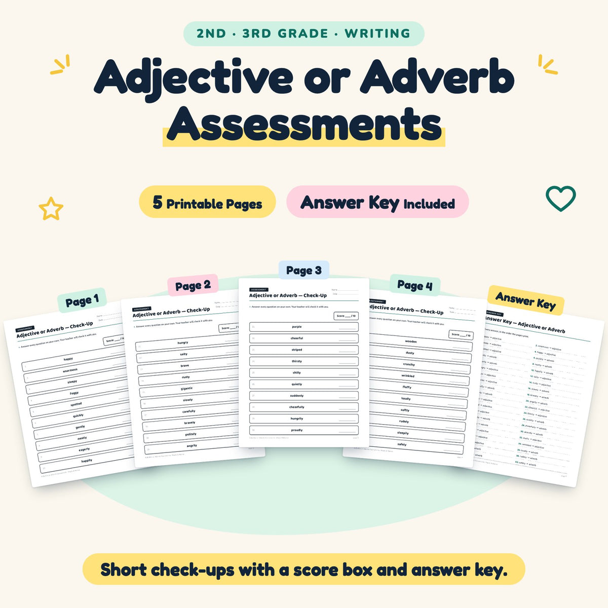 5 Adjective or Adverb Assessments — cover