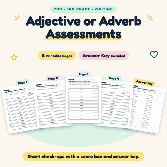 5 Adjective or Adverb Assessments — cover