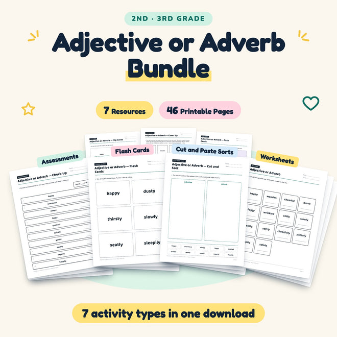 46 Page Adjective or Adverb Bundle — cover