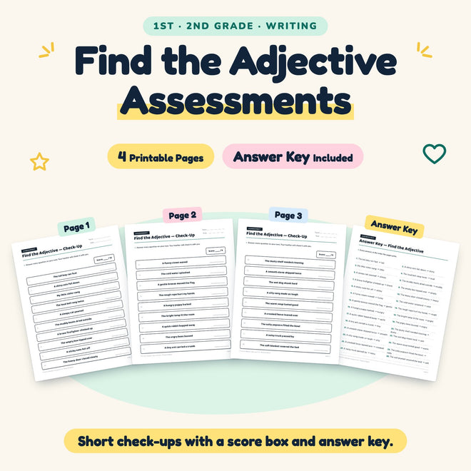 4 Find the Adjective Assessments — cover