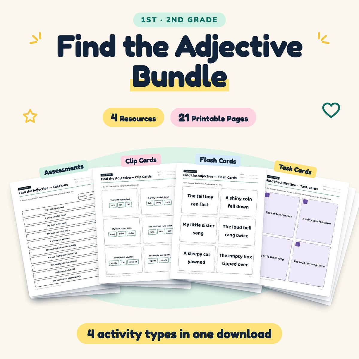21 Page Find the Adjective Bundle — cover