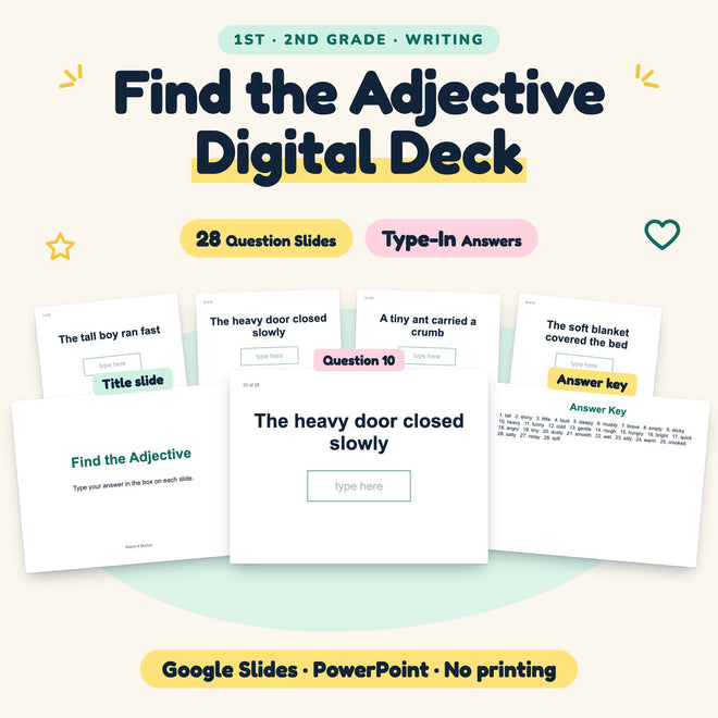 28 Question Find the Adjective Digital Deck — cover