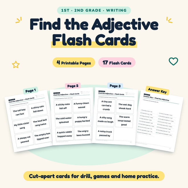 17 Find the Adjective Flash Cards — cover