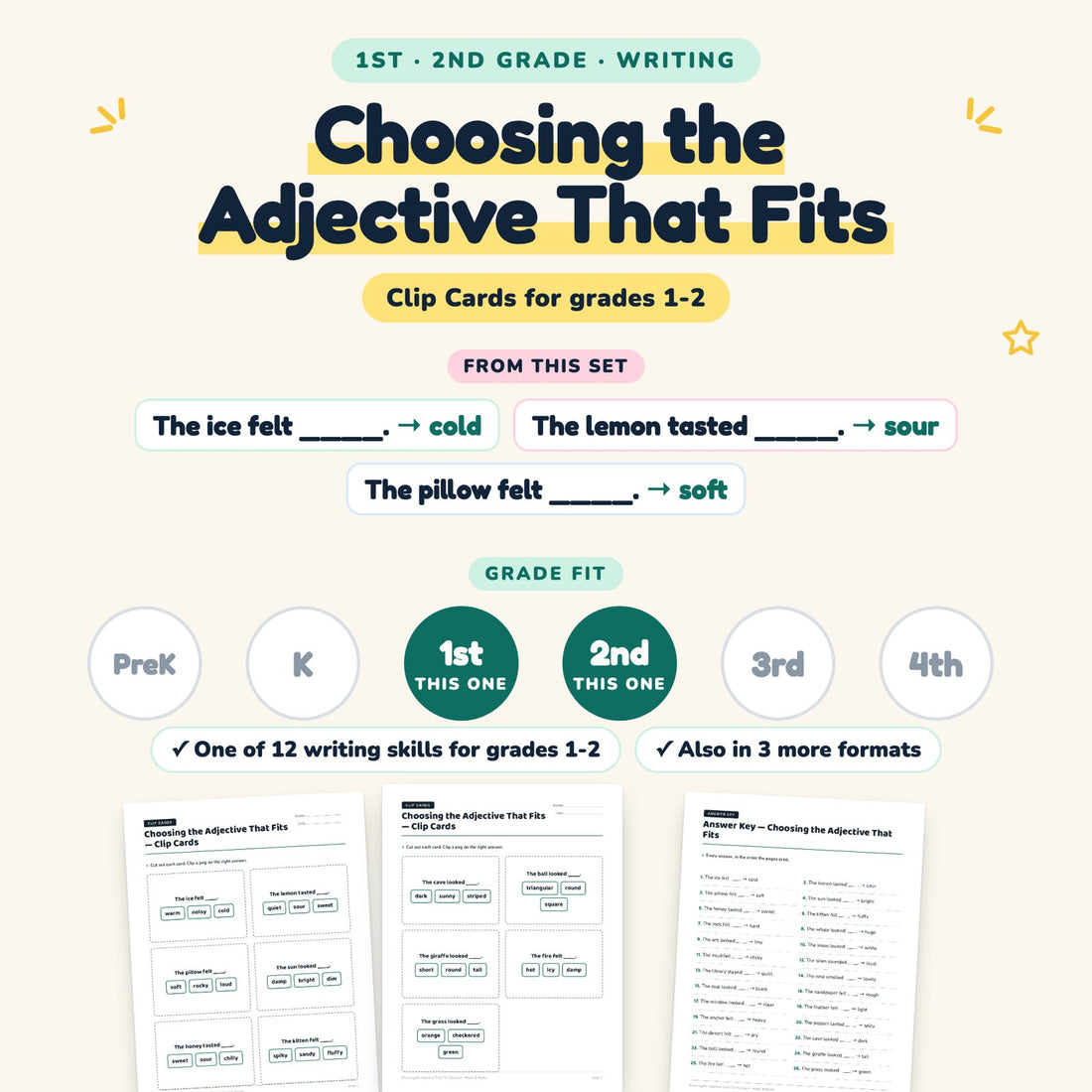 Choosing the Adjective That Fits: skill and grade fit
