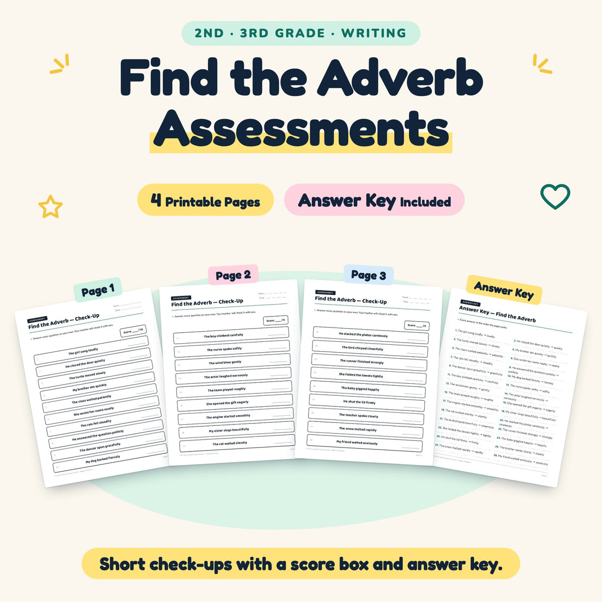 4 Find the Adverb Assessments — cover