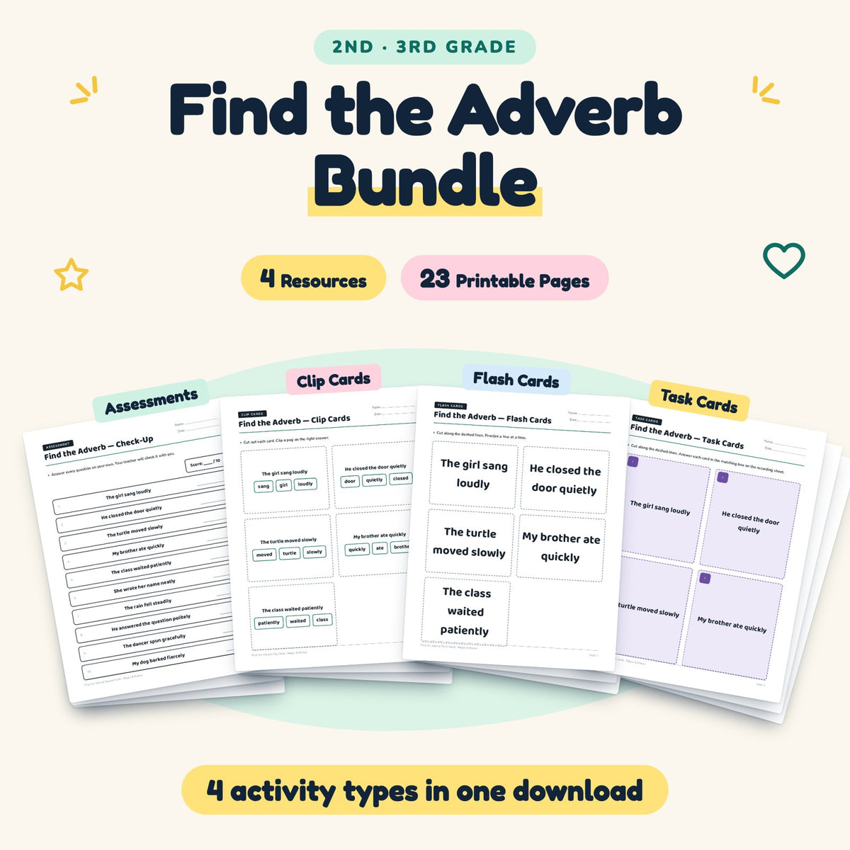 23 Page Find the Adverb Bundle — cover