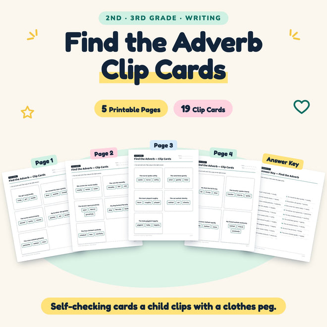 19 Find the Adverb Clip Cards — cover