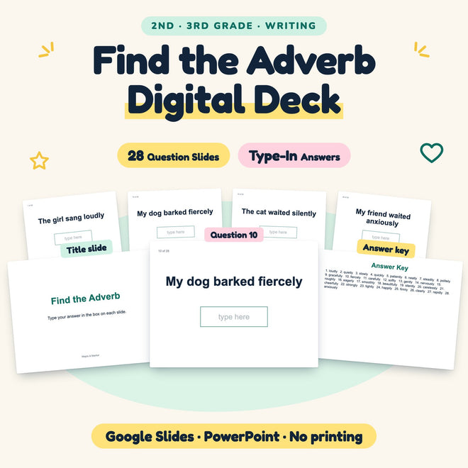 28 Question Find the Adverb Digital Deck — cover