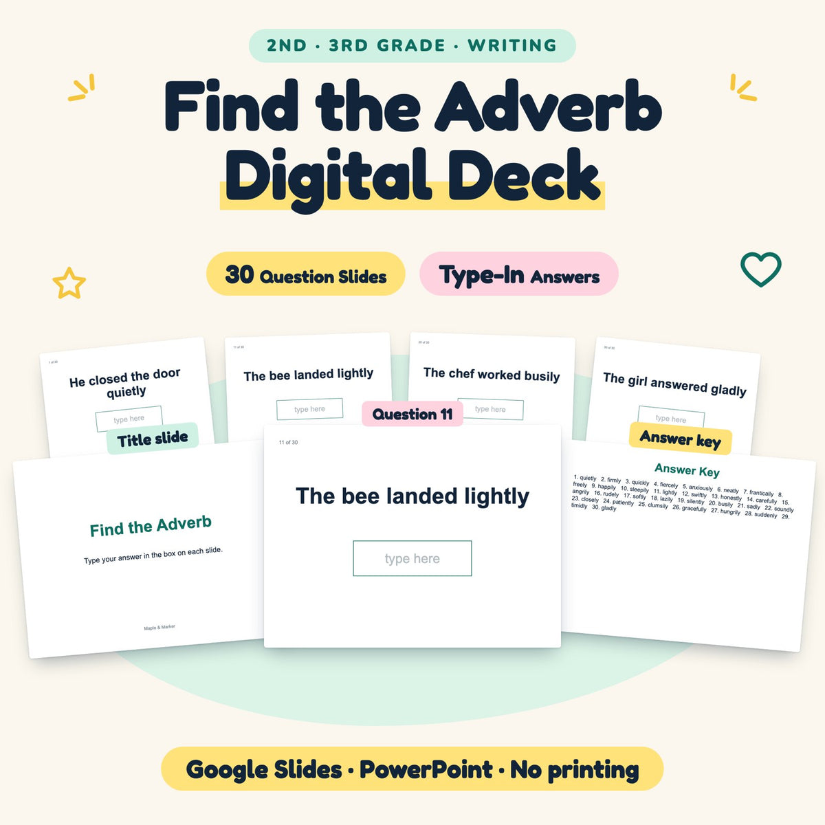 Find the Adverb Digital Activity | 2nd–3rd Grade — cover