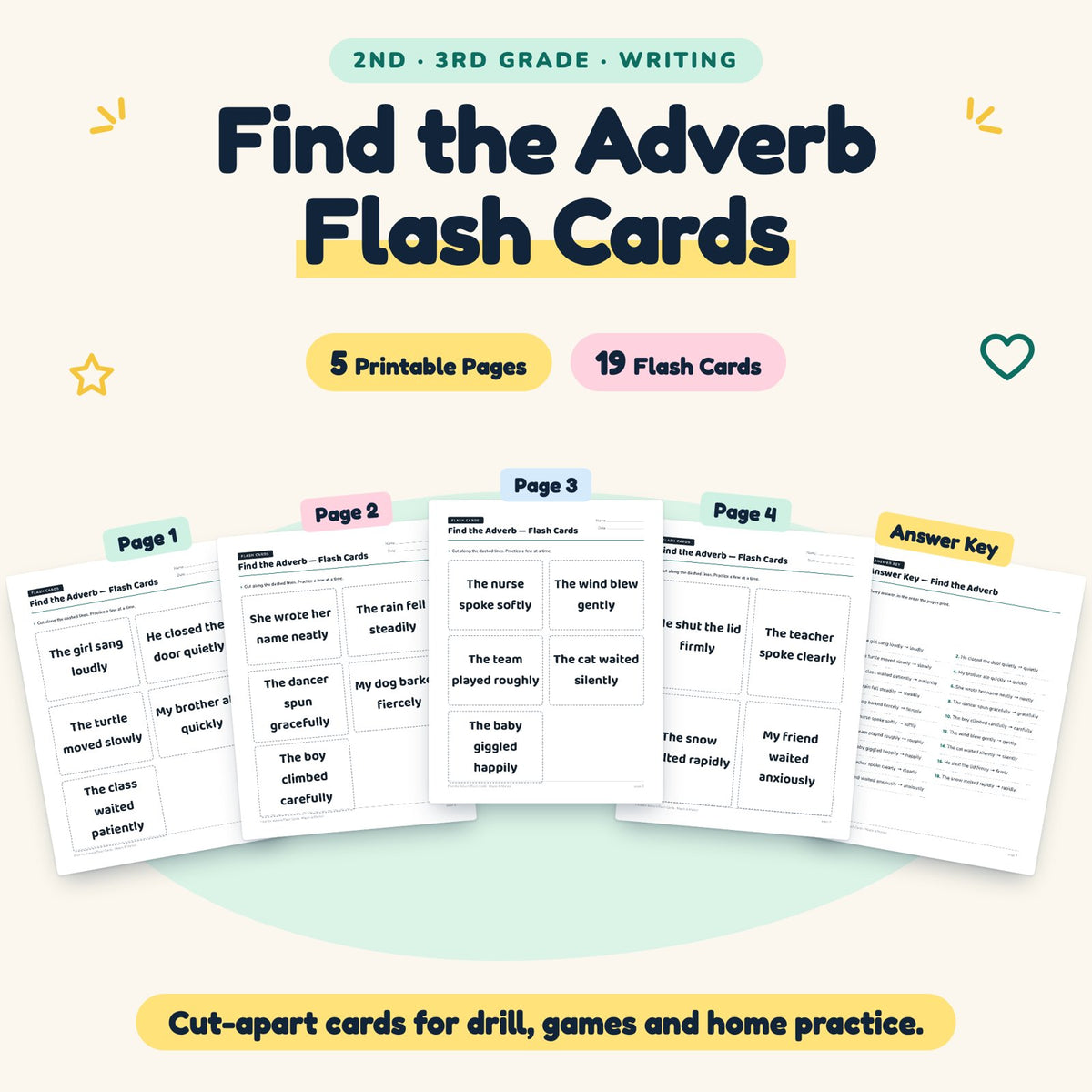 19 Find the Adverb Flash Cards — cover
