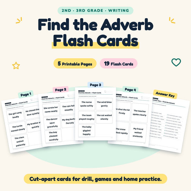 19 Find the Adverb Flash Cards — cover