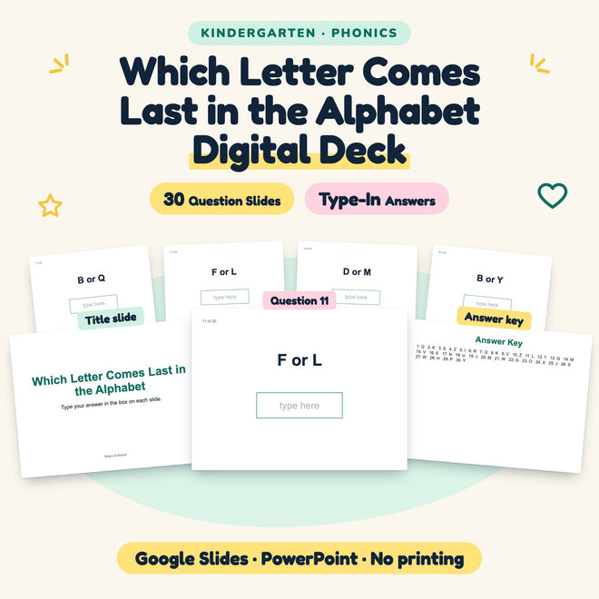 30 Question Which Letter Comes Last in the Alphabet Digital Deck — cover