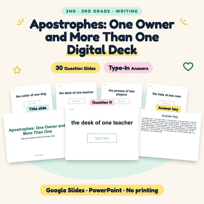 30 Question Apostrophes: One Owner and More Than One Digital Deck — cover