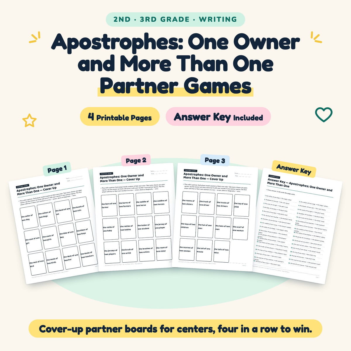 4 Apostrophes: One Owner and More Than One Partner Games — cover