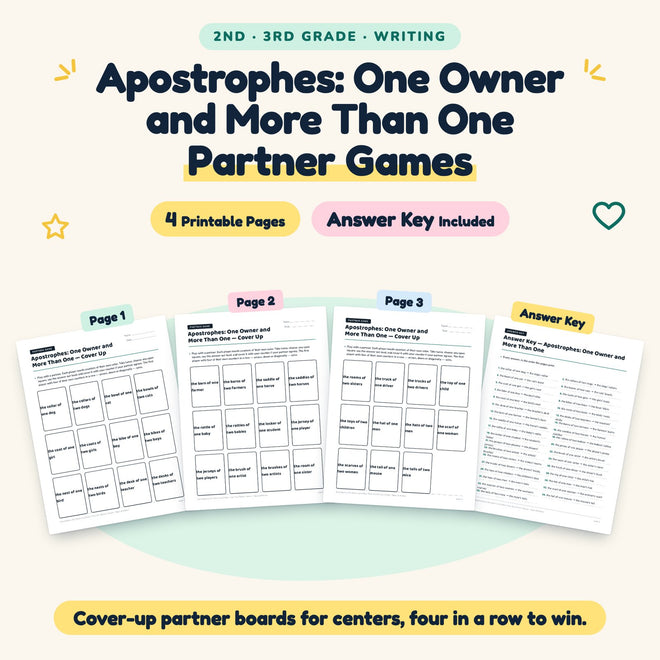 4 Apostrophes: One Owner and More Than One Partner Games — cover