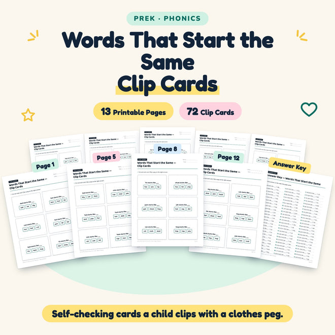 72 Words That Start the Same Clip Cards — cover